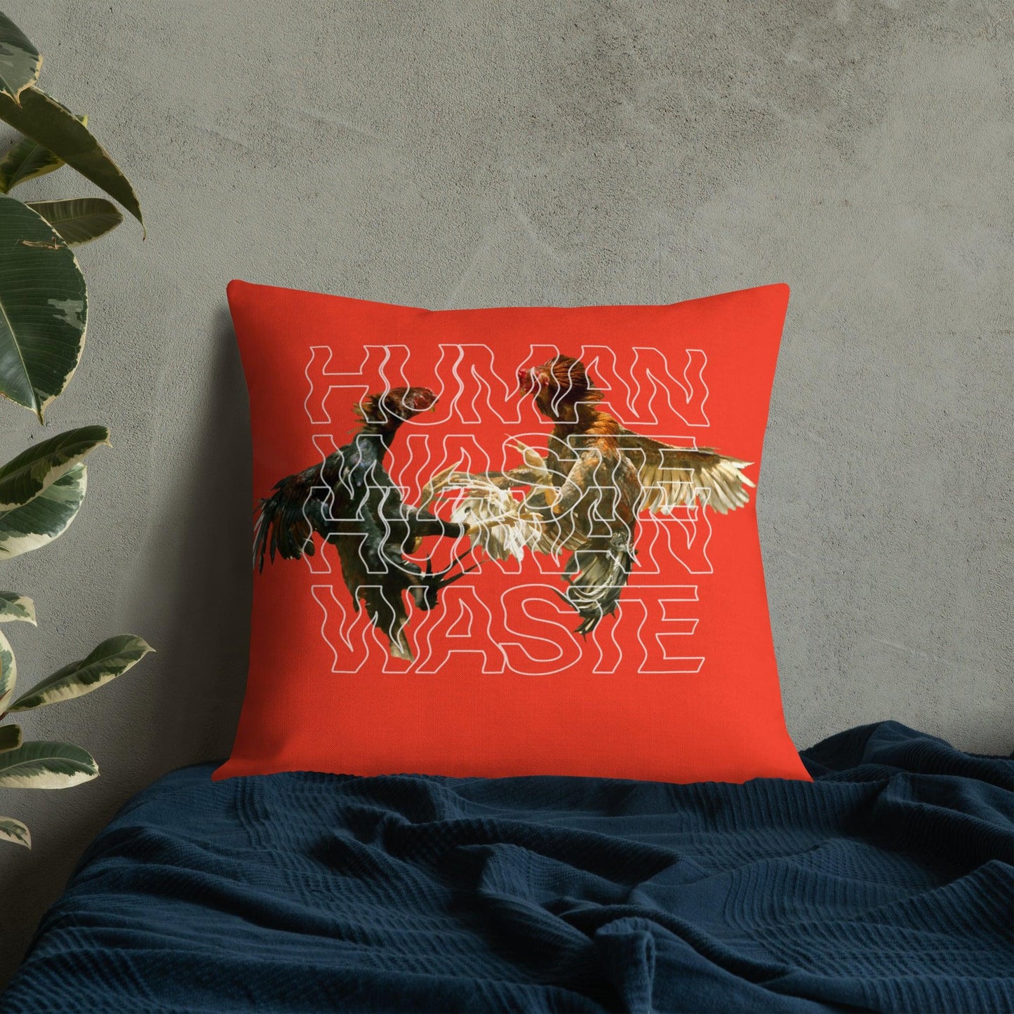 COCK FIGHTS PILLOW - ACEOFLA