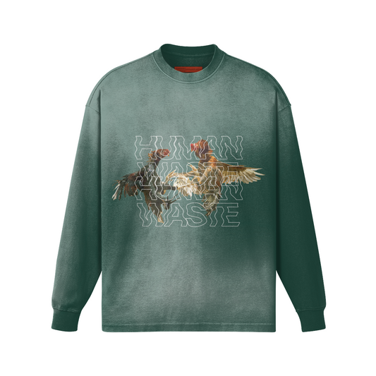 COCK FIGHT LONG SLEEVE FADED T-SHIRT