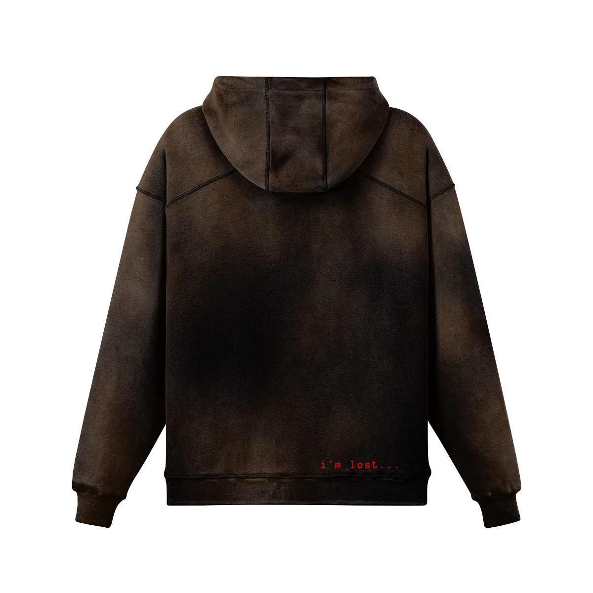 LOREM IPSUM BOLD ITALIC FADED HOODIE