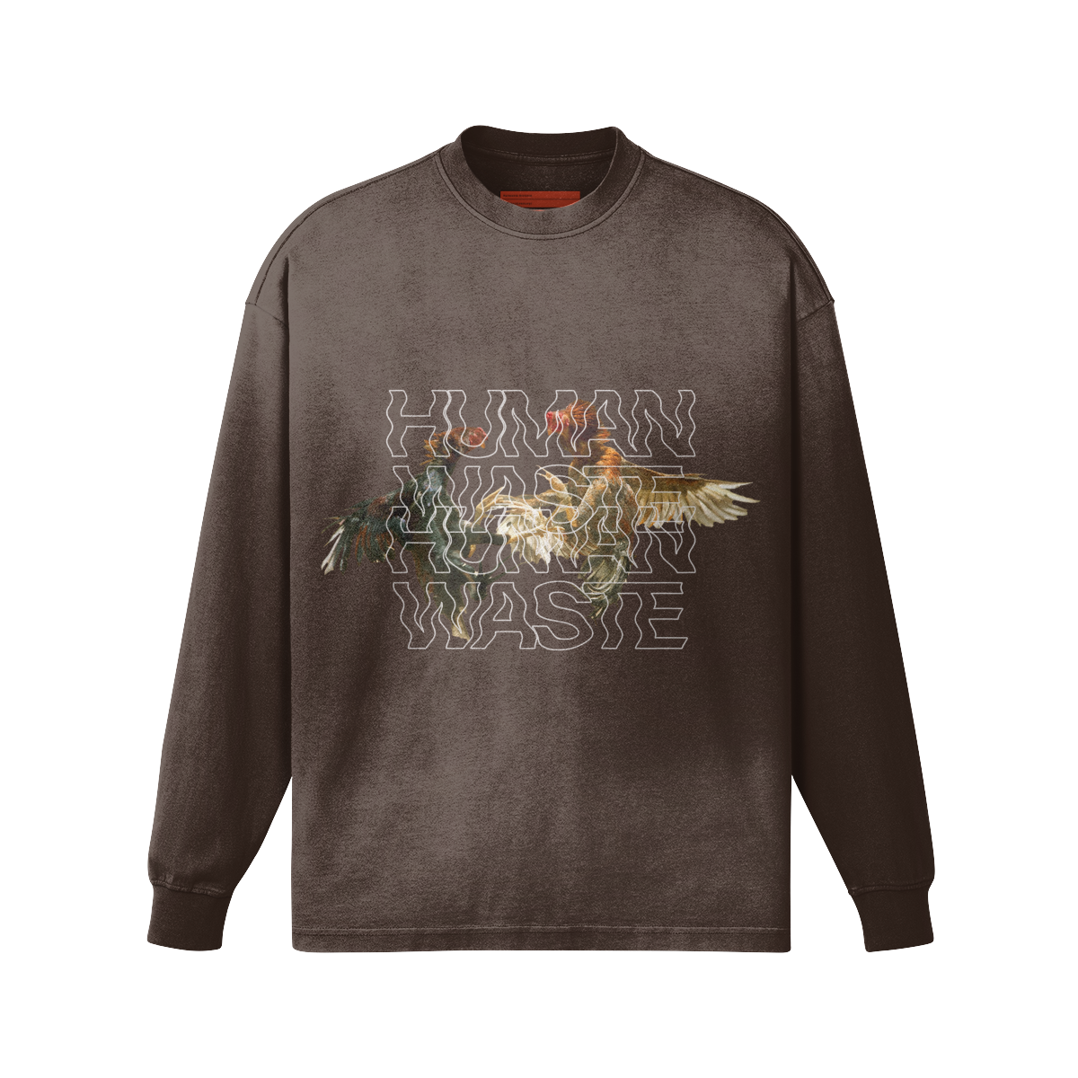 COCK FIGHT LONG SLEEVE FADED T-SHIRT